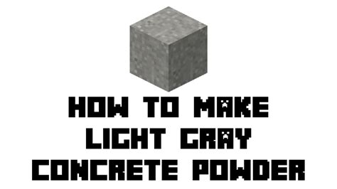 How To Make Light Grey Concrete In Minecraft - Margaret Wiegel