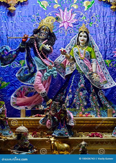 Deities In Sri Krishna Balaram Mandir Temple Of Vrindavan Editorial ...