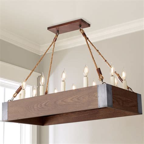 Rectangular Oak Farmhouse Chandelier | Farmhouse chandelier, Rustic chandelier, Chandelier