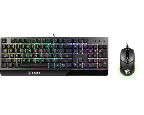 MSI VIGOR GK30 COMBO RGB GAMING KEYBOARD – BLACK + CLUTCH GM11 RGB GAMING MOUSE – DFESTORE