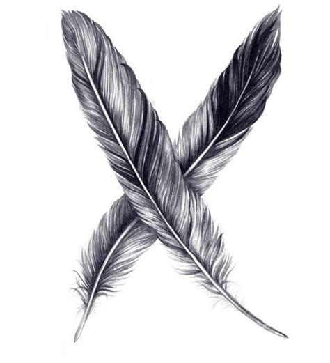 feather outline tattoo design - Clip Art Library