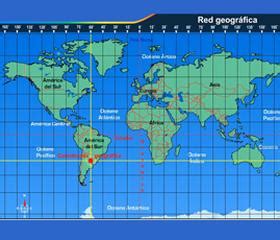 Red Magisterial | Planisferio con coordenadas geográficas