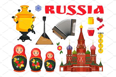 Collection of Russian Culture Vector | Decorative Illustrations ~ Creative Market