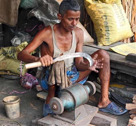 Stock Pictures: Knife Sharpener from India