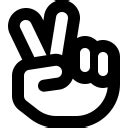 Font Awesome Emoji Hand Peace Icon | Font Awesome Emoji Iconpack | Font ...