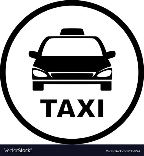 Black taxi car Royalty Free Vector Image - VectorStock