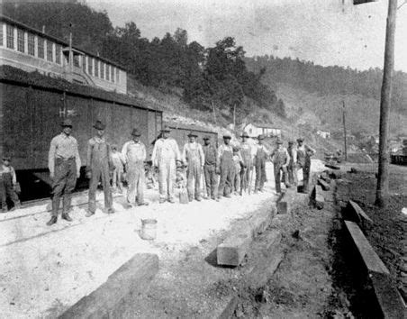 Historic McDowell... Coal miners are shown here at a mine site in ...