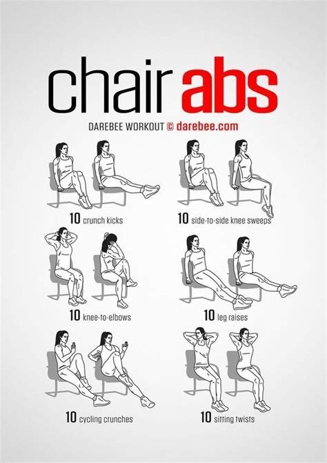 Chair Workout - Quick Chair Exercises (120) - Knitting, Crochet Love