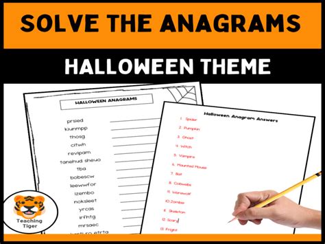 Halloween Anagrams Worksheet | Teaching Resources