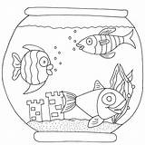 Fish In Tank coloring pages sketch template