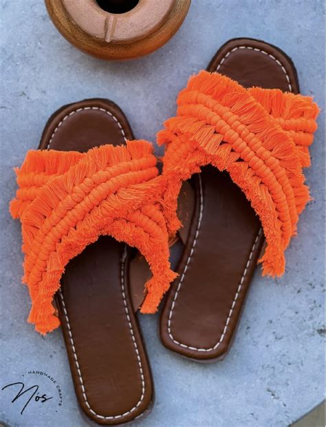 Criss cross macramé slipper - I Make This