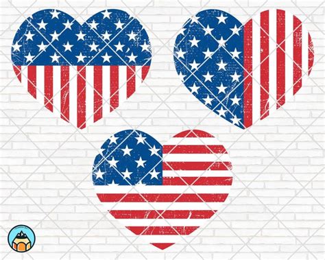 American Flag Heart SVG | HotSVG.com