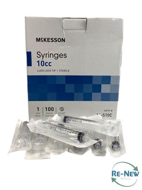 New MCKESSON 16-S10C 10cc Luer Lock Tip syringe NO needle. Box Disposables - General For Sale ...