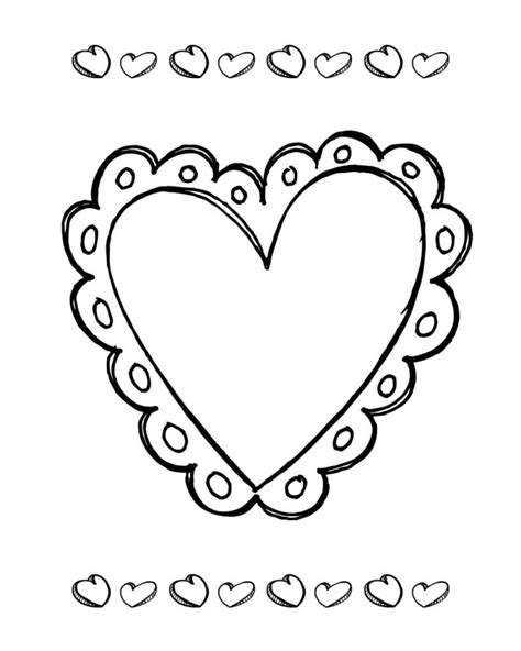 Free Printable Valentine Heart Coloring Page - Mama Likes This