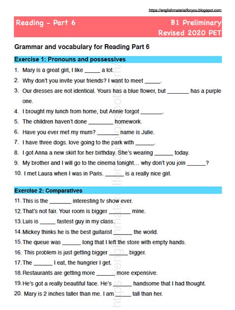 Reading Comprehension B1 Pdf Cambridge - Katie Santo's Reading Worksheets