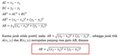 Konsep 21+ Rumus Jarak 2 Titik