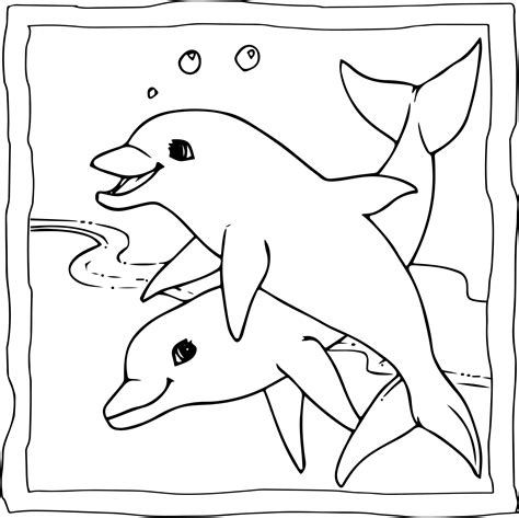 Dolphin Coloring Book : Easy and Fun Dolphins Coloring Pages for Kids ...