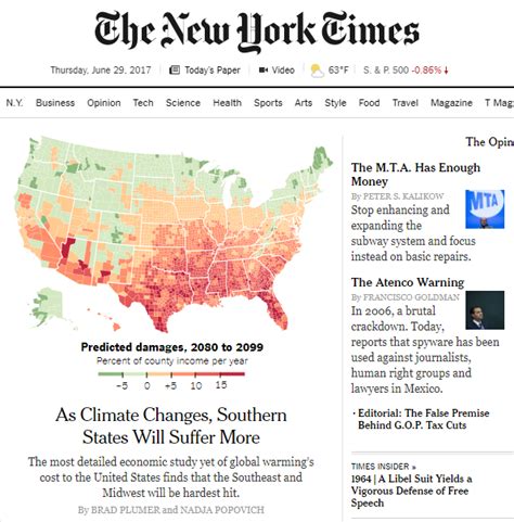 As Climate Changes, Southern States Will Suffer More Than Others - Climate Impact Lab