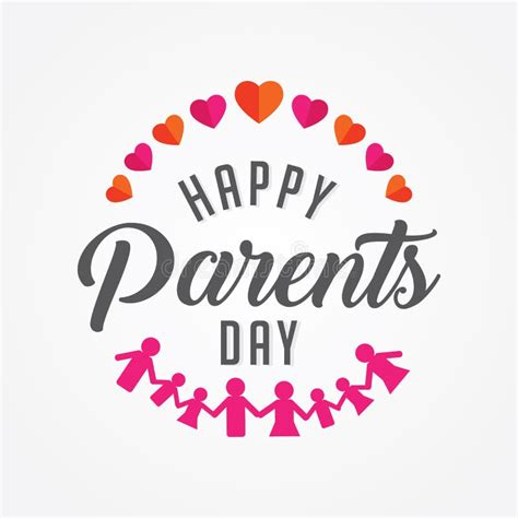 Happy parents day stock vector. Illustration of celebrate - 95497376