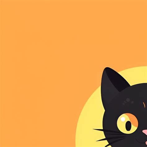 Premium AI Image | A Halloween cat on orange background