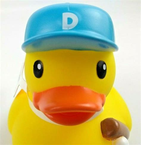 Infantino Fun Time Baseball Player Duck Rubber Ducky Duckie Duck Bath Toy Party 773554160864 ...