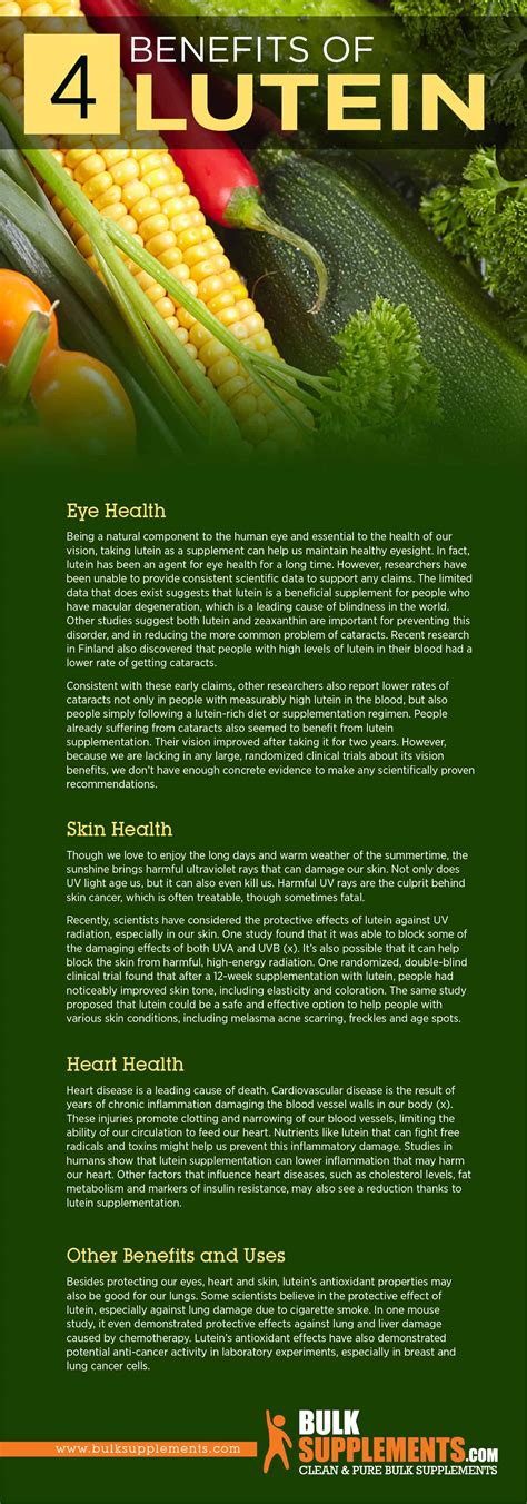 Lutein: Benefits, Side Effects & Dosage