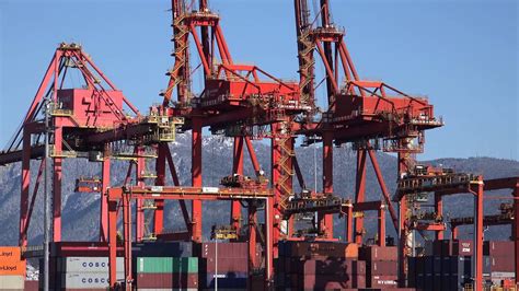 Port Metro Vancouver Container Terminal In 4K Resolution November 29 2014 - YouTube