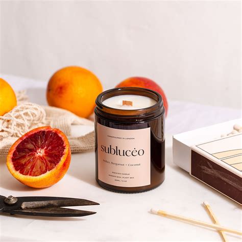 Subluceo Amber, Bergamot + Coconut Candle - The Derma Company