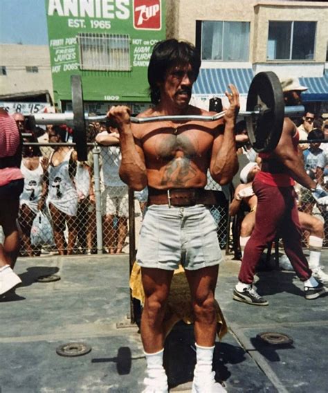 Danny Trejo working out on Muscle Beach, 1995. : OldSchoolCool