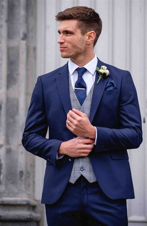 Wedding Navy Blue 3 Piece Suit - change comin