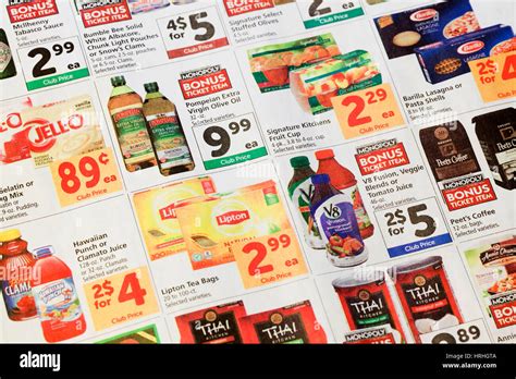 Grocery store mailer / coupons in newspaper - USA Stock Photo - Alamy