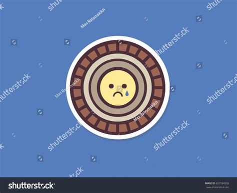 Coin Icon Flat Design Emoji Emoticon Stock Vector (Royalty Free ...