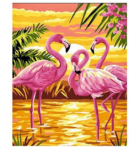 Flamingo Paint Number kit Home Decoration Color by Number | Etsy in ...