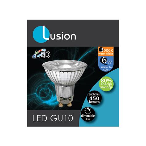 7W Full Glass Dimmable Warm White GU10 COB LED Bulb