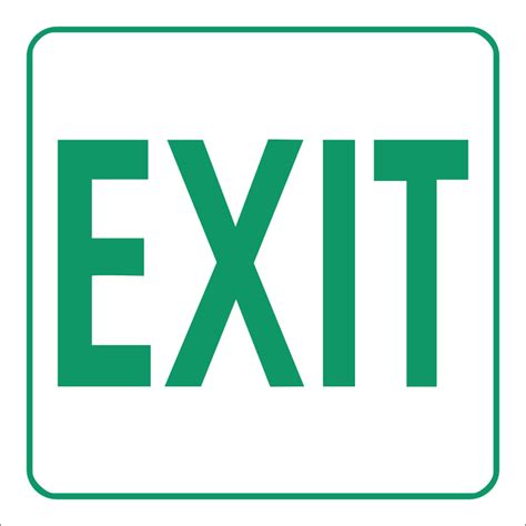 GA33 - SABS Green exit safety sign | Safety Signs & Equipment