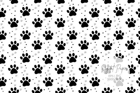 Paw Print Background Graphic by IkkiloDesign · Creative Fabrica