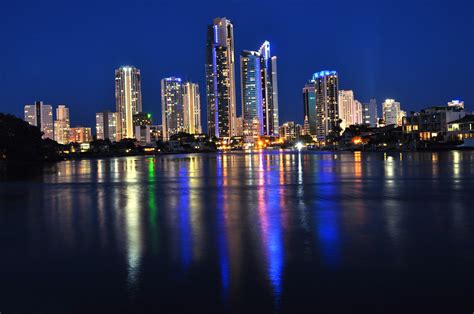 Surfers Paradise Night Skyline | Gold Coast Cultural Precinct