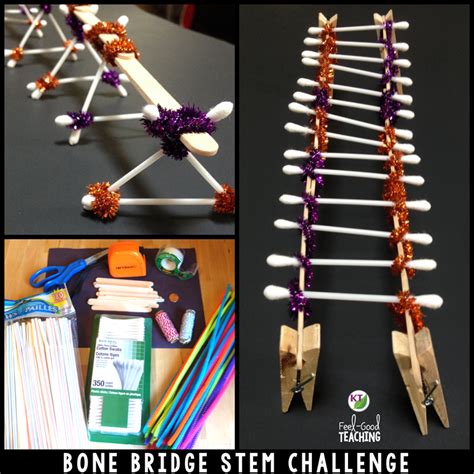 Bone Bridge Halloween STEM Challenge - STEM Activities for Kids