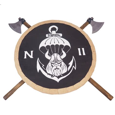 Personalized Viking Shield Pattern With 2 Axes 30 Inch - Etsy