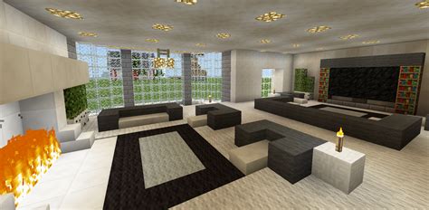 Minecraft Family Living Room and Fireplace Couch Chair TV | Living room in minecraft, Minecraft ...