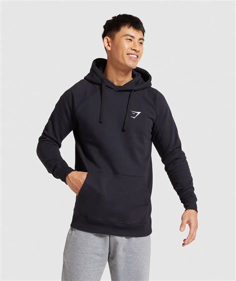 Gymshark Crest Hoodie - Black in 2020 | Black hoodie, Gym style, Hoodies