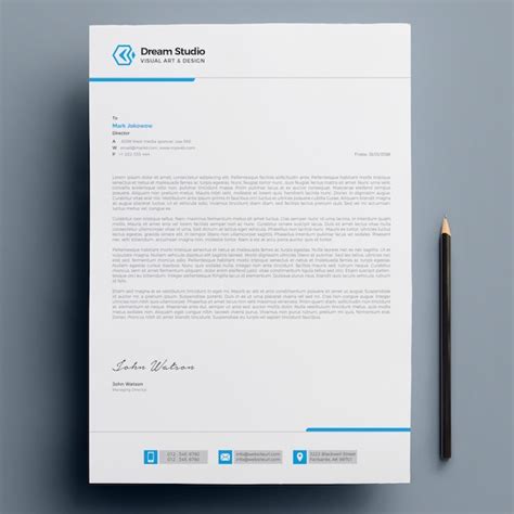 Modern company letterhead Vector | Premium Download