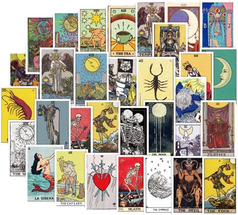 Tarot Card Astrology Divination Sticker Collection Pack | Etsy