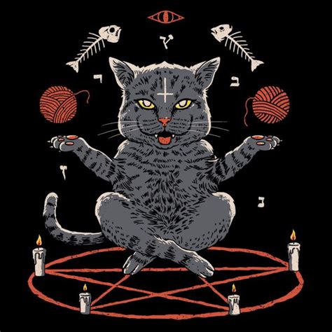 Devious Cat | Cat posters, Satanic cat, Cat art