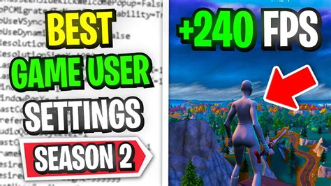 BEST Game User Settings in Fortnite Chapter 4 Season 2! 💜 (BOOST FPS ...