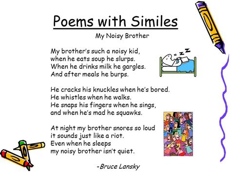 Similes and metaphors, Simile poems, Metaphor poems