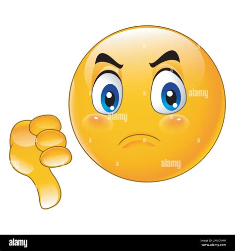 Cartoon dislike emoticon Stock Vector Image & Art - Alamy