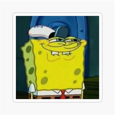 "smiling spongebob meme" Sticker by Areyuukuul | Redbubble