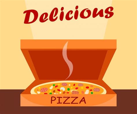 Premium Vector | Classic pizza in box cartoon vector illustration