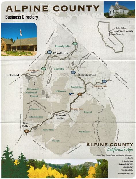 Alpine County Map. Alpine is Californias least populated County ...